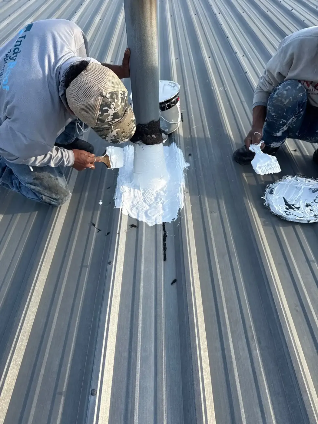 Ridge and trim detail on a Somerset metal roof